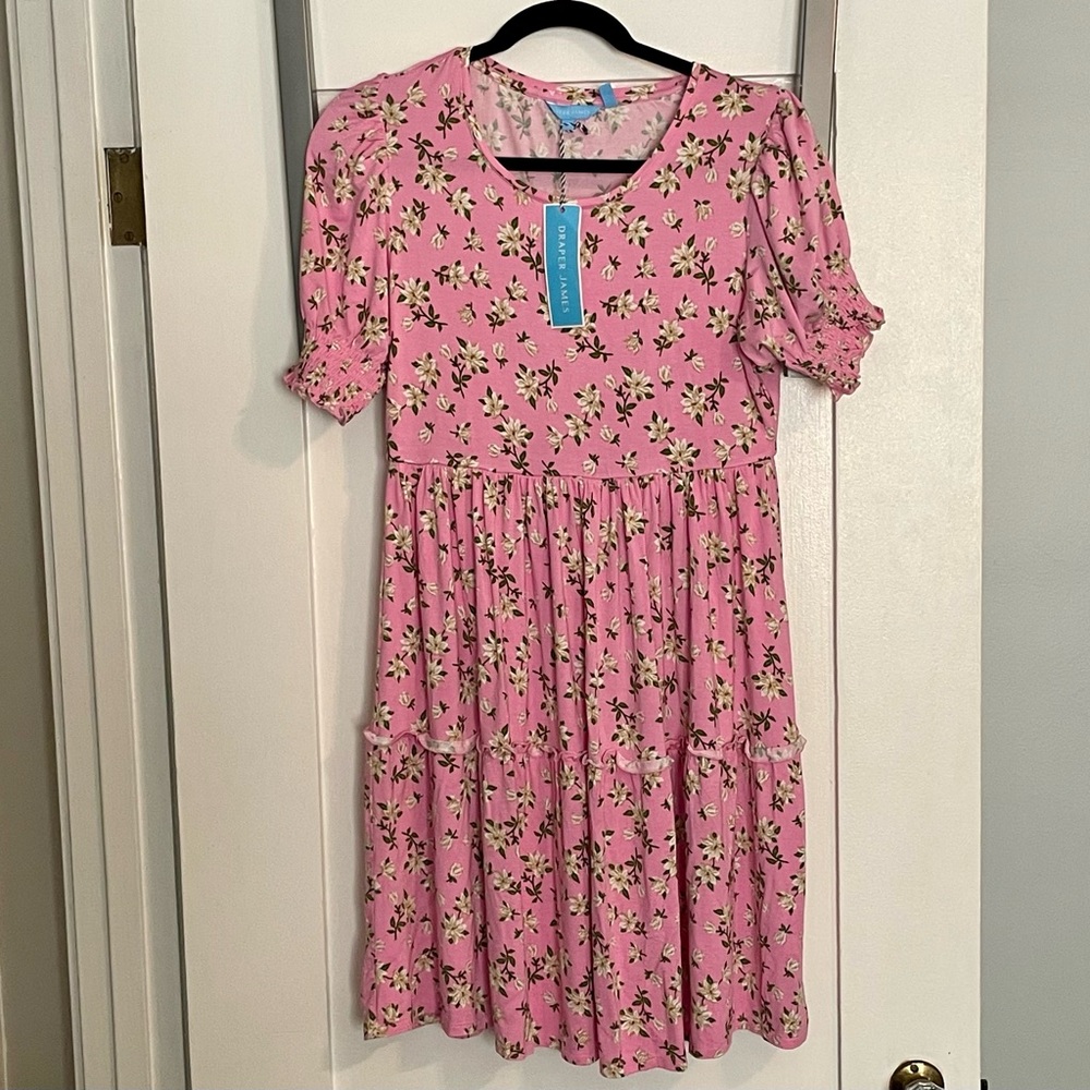 NWT DRAPER JAMES LEE ANN FLORAL MAGNOLIA RUFFLE DRESS